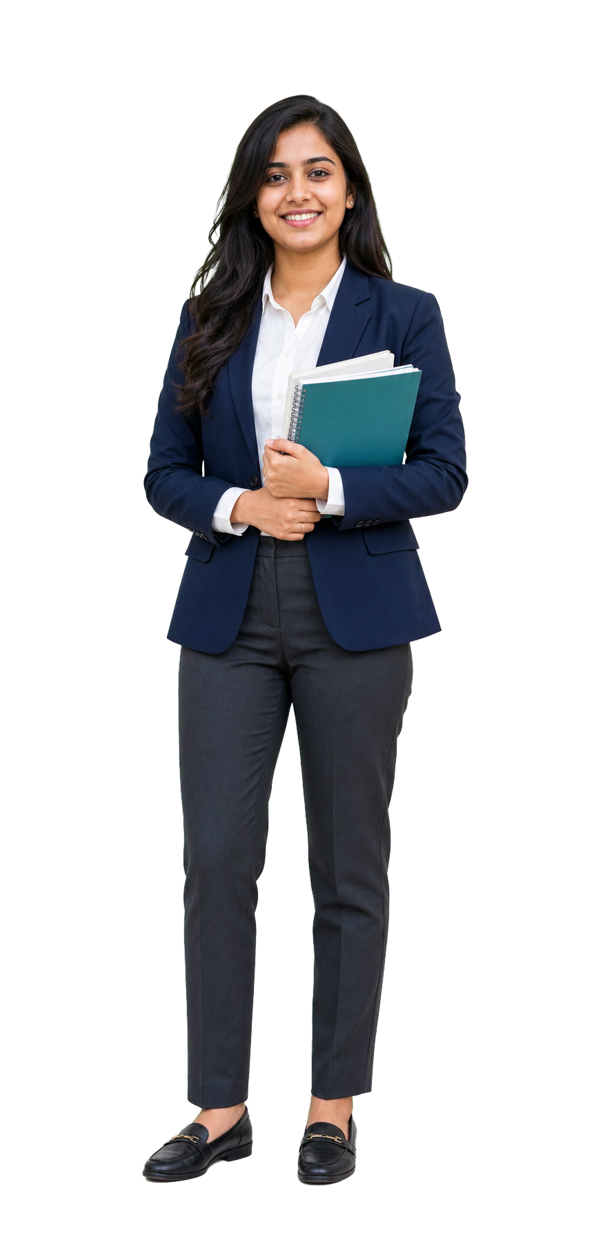Vinayak management student holding notebooks